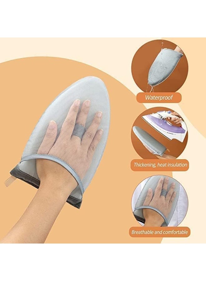 Steam Ironing Glove Waterproof Steam Resistant Heat Protection With Finger Ring Handheld Pressing Support For Complete Garment Care Safe Steaming Control Gray - Image 3